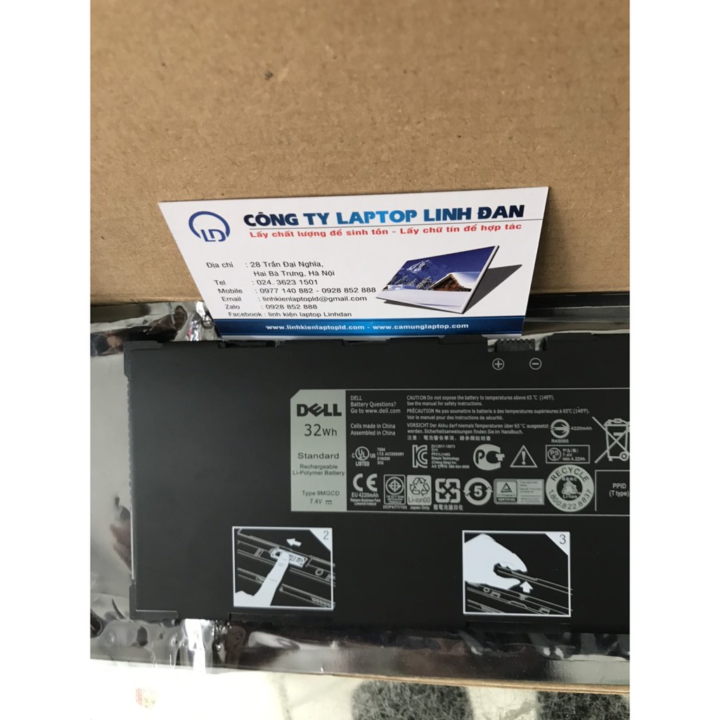 Pin Dell Venue 11 Pro 5130 T06G 9MGCD Battery 32Wh