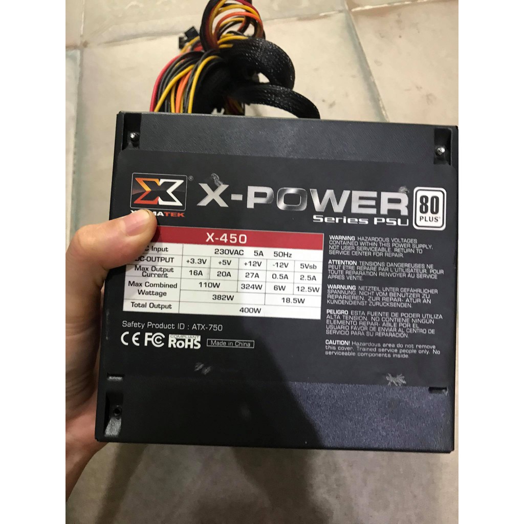 Nguồn Xigmatek Xpower II 450 có nguồn phụ 6 pin và 8 pin