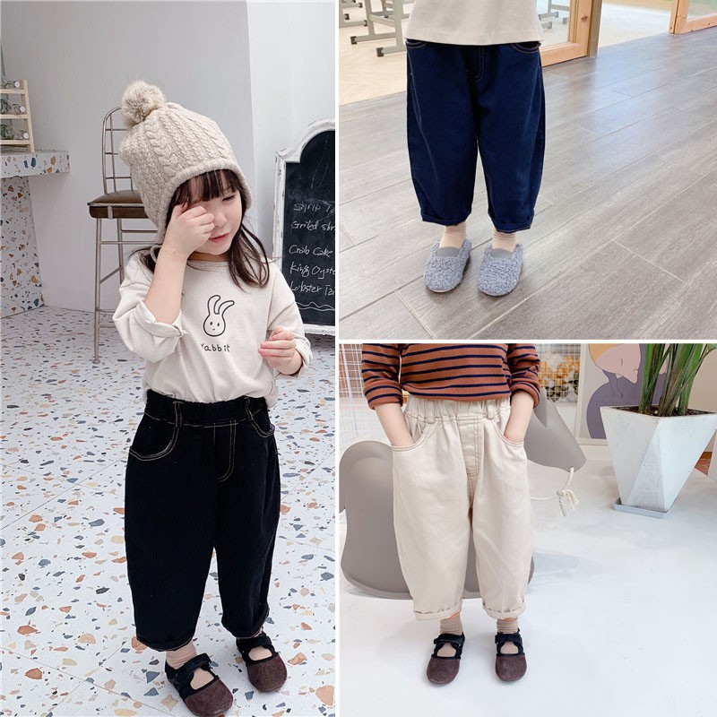 Quần dài vải cotton thoải mái cho bé gái