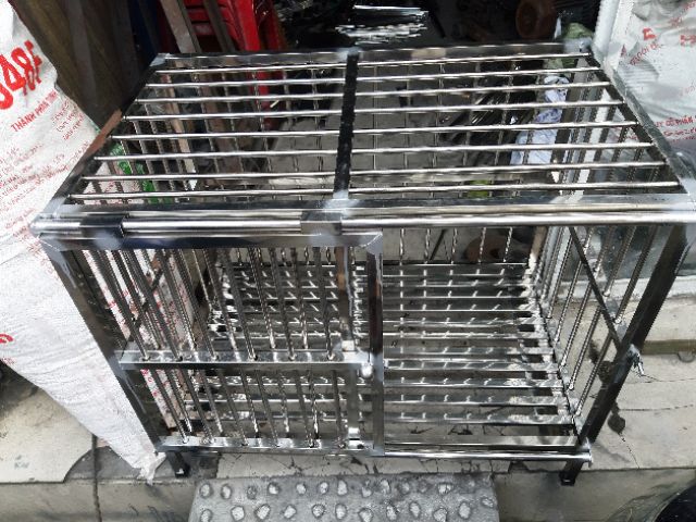 CHUỒNG CHÓ INOX 50*80*75
