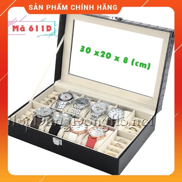 [Giảm 50%]  Hộp Đựng Đồng Hồ, Nhẫn, Hoa Tai & Kính Mát nhiều mẫu - Vỏ Da PU Cao Cấp