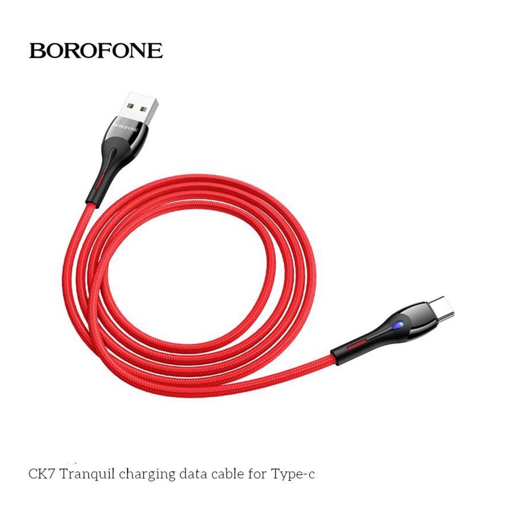 Cáp Sạc TYPE C Borofone CK7 Dài 1M Dây Dù Cho Android - BH 12 Tháng 1 đổi 1 (MÀU SẮC NGẪU NHIÊN) - Hưng Long PC