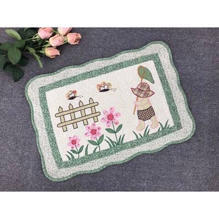 Thảm chùi chân xuất Hàn Quốc - 100% cotton mặt dưới có hạt chống trượt