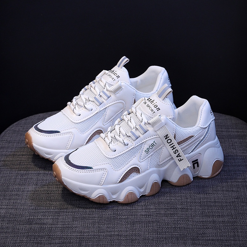 Giày Sneaker Đế Dày Thoáng Khí Phong Cách Hàn Quốc Cổ Điển Thời Trang Cho Nữ