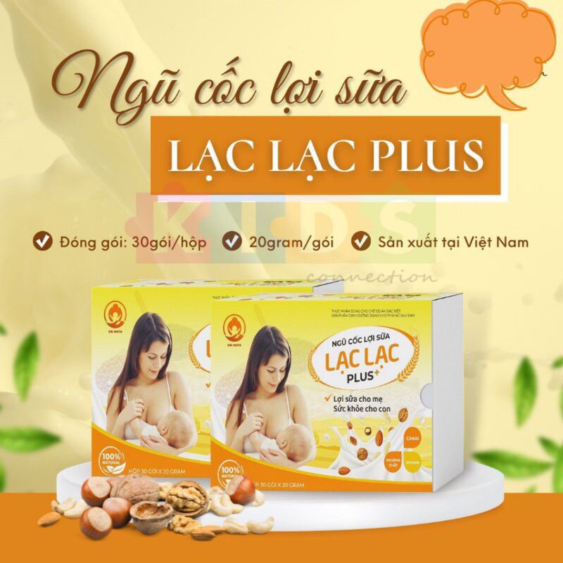 Ngũ cốc Siêu Kích Sữa Lạc Lạc  hỗ trợ cải thiện cân nặng, gọi sữa về nhanh 600g (30 Gói)