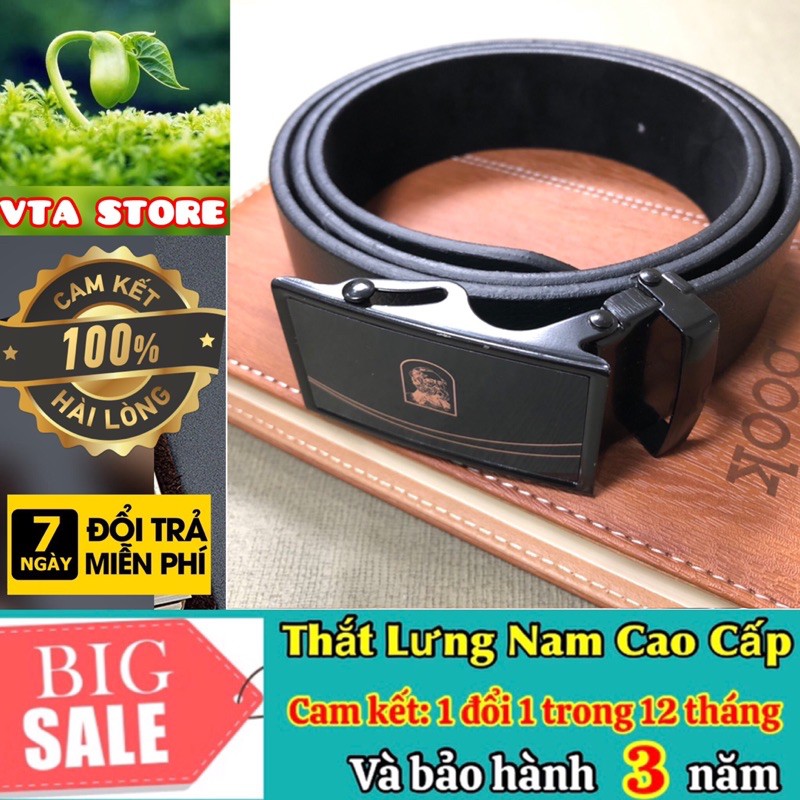 Thắt Lưng Nam, Nịt Da Nam Mặt Khóa Tự Động, Nam Tính - Đẳng Cấp - Sang Trọng - TA2