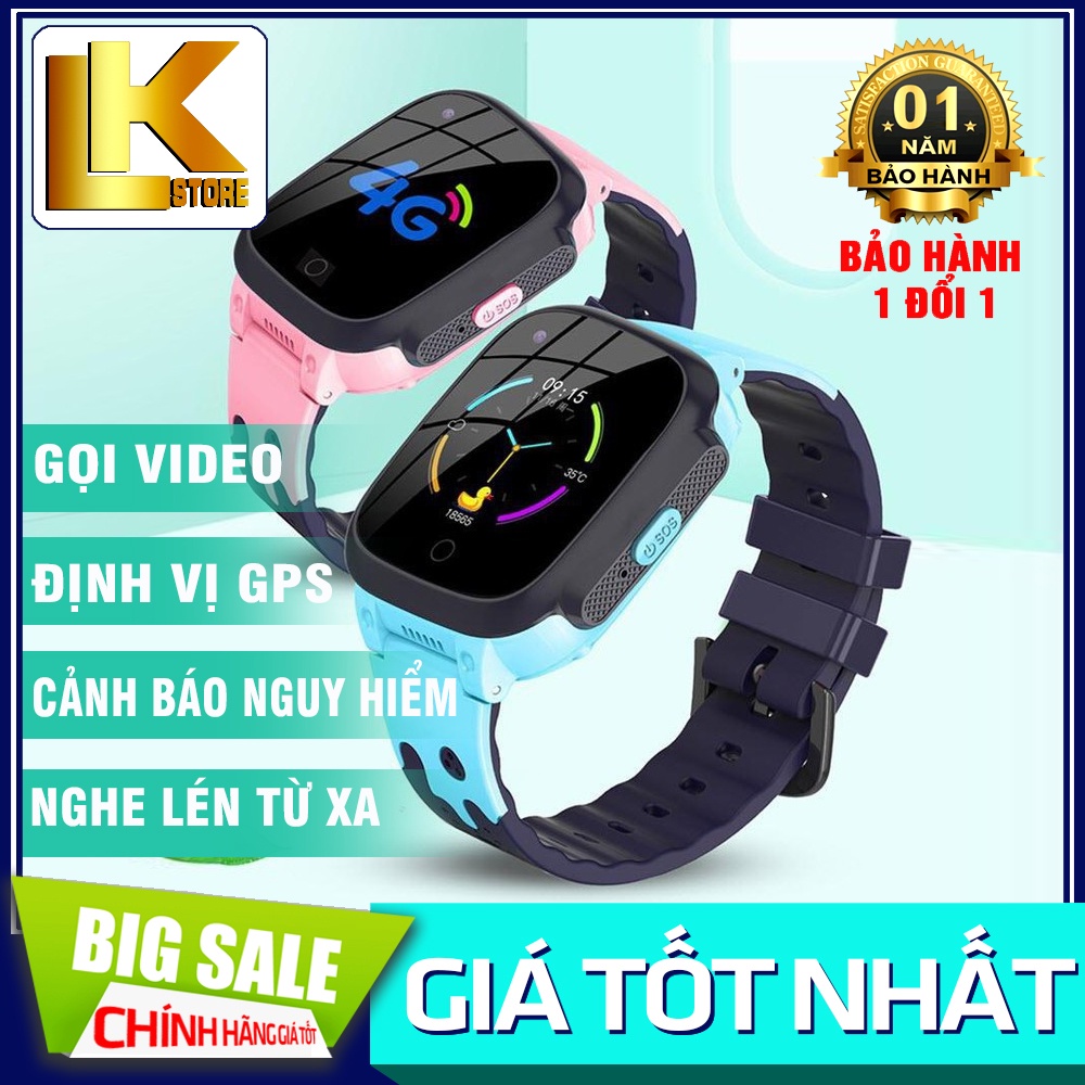 Đồng Hồ Thông Minh Trẻ Em Chống Nước Gọi Video Call Y95 - Định Vị GPS - SOS - BẢO HÀNH 6 THÁNG