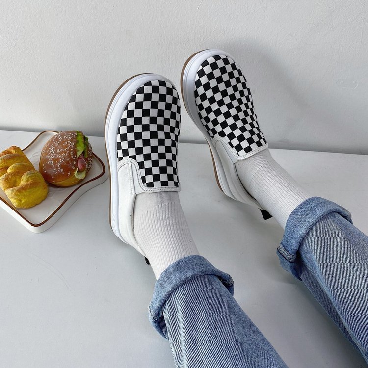 Giày lười chất liệu vải bạt phong cách Hàn Quốc cá tính trẻ trung cho nữ | BigBuy360 - bigbuy360.vn