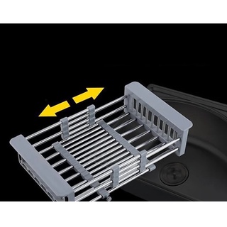 Khay inox kê bồn rửa chén co giãn