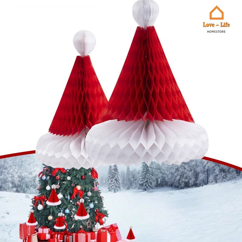 Lồng Đèn Giấy Hình Tổ Ong Treo Trang Trí Cửa Sổ / Tiệc Giáng Sinh