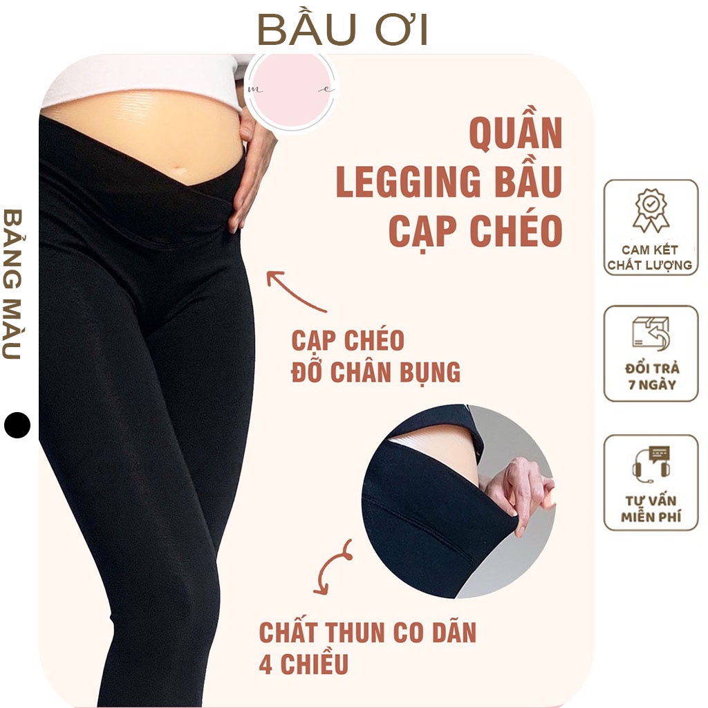 [BÂUOI Q05] QUẦN BẦU LEGGING CẠP CHÉO DÁNG DÀI CO GIÃN 4 CHIỀU - QUẦN BẦU CÔNG SỞ ĐẸP FREE SIZE ĐẾN 65 KG
