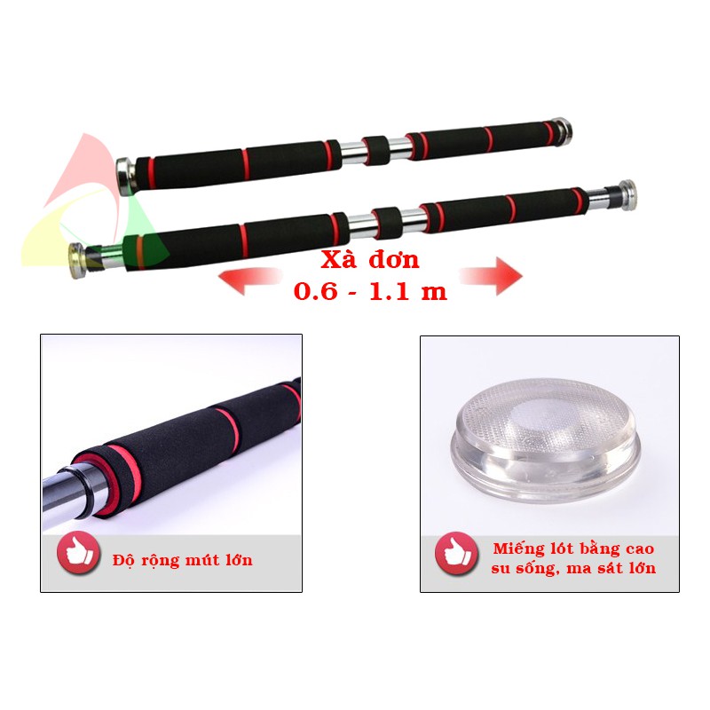 Xà đơn treo tường, Xà đơn 60cm Độ bám chắc chắn cho lực chịu tối đa cao - HÀNG CAO CẤP GIÁ SIÊU RẺ