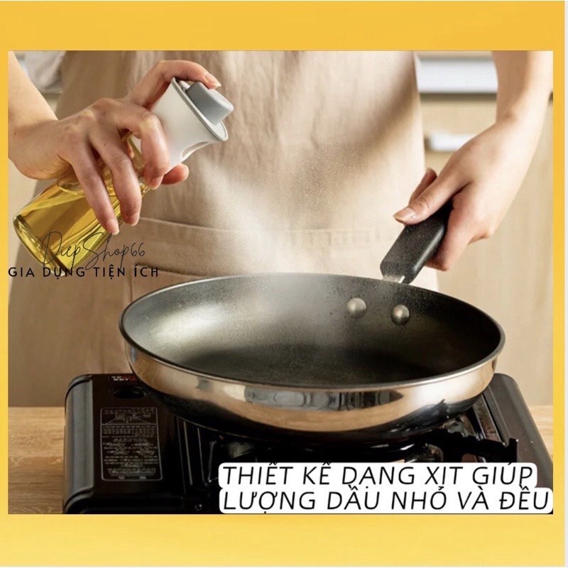 Bình xịt dầu ăn tiện ích, chai xịt dầu ăn gia vị LIQIUD 100ml đa năng