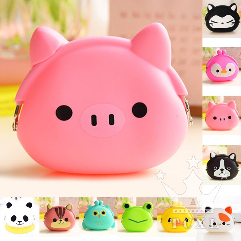 Ví mini đựng tiền xu kiểu dáng hoạt hình dễ thương cho nữ