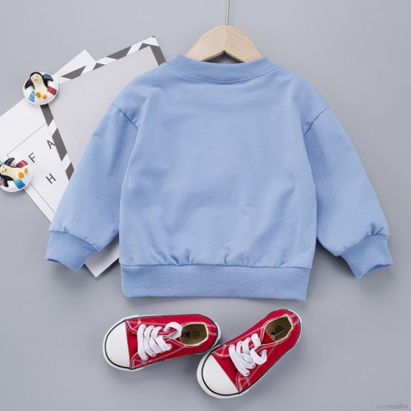 Áo Hoodie Vải Cotton In Hình Hoạt Hình Đáng Yêu Cho Bé