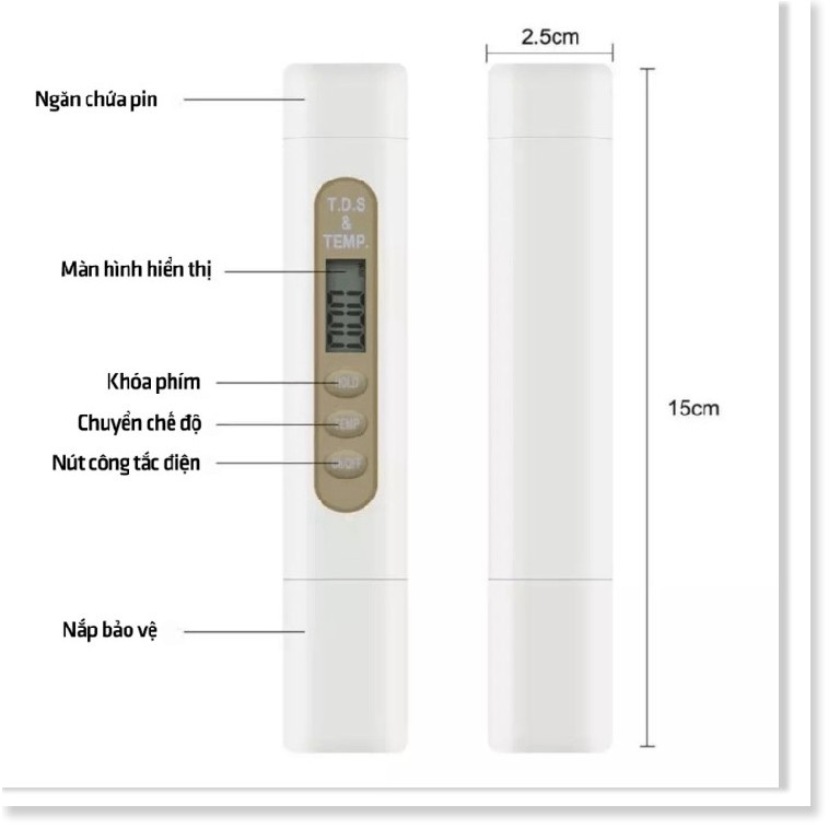 Bút thử chất lượng nước đo nồng độ dung dịch thuỷ canh tds meter m1 - GD0200