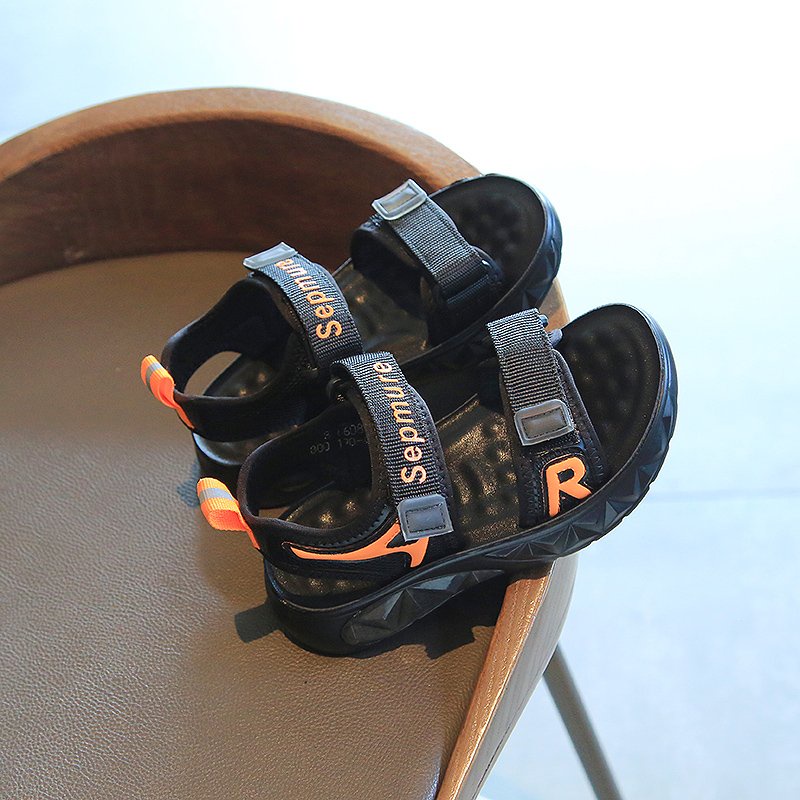 sandal cho bé - dép quai hậu bé trai, bé gái hàng nội địa khâu đế siêu đẹp, bền chữ R 6608 ( có video &amp; ảnh thật)