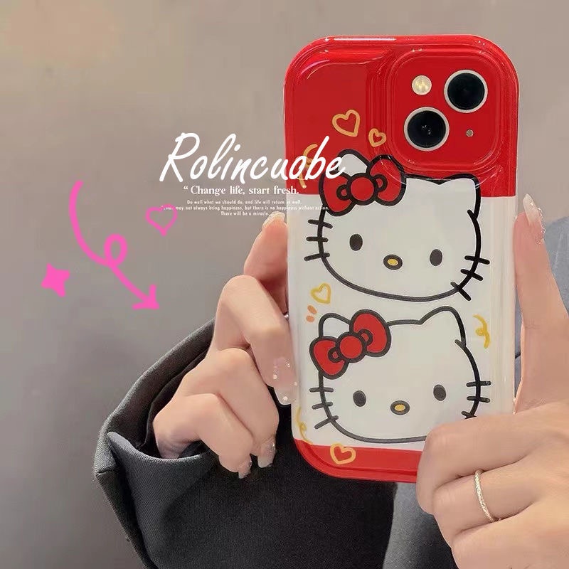 Ốp Điện Thoại Hình Hello Kitty Cho iPhone 14 Pro Max 14 Plus 13 Pro Max 12 Pro Max 11 Pro Max 7 8 Plus SE 2020 Xs Max XR