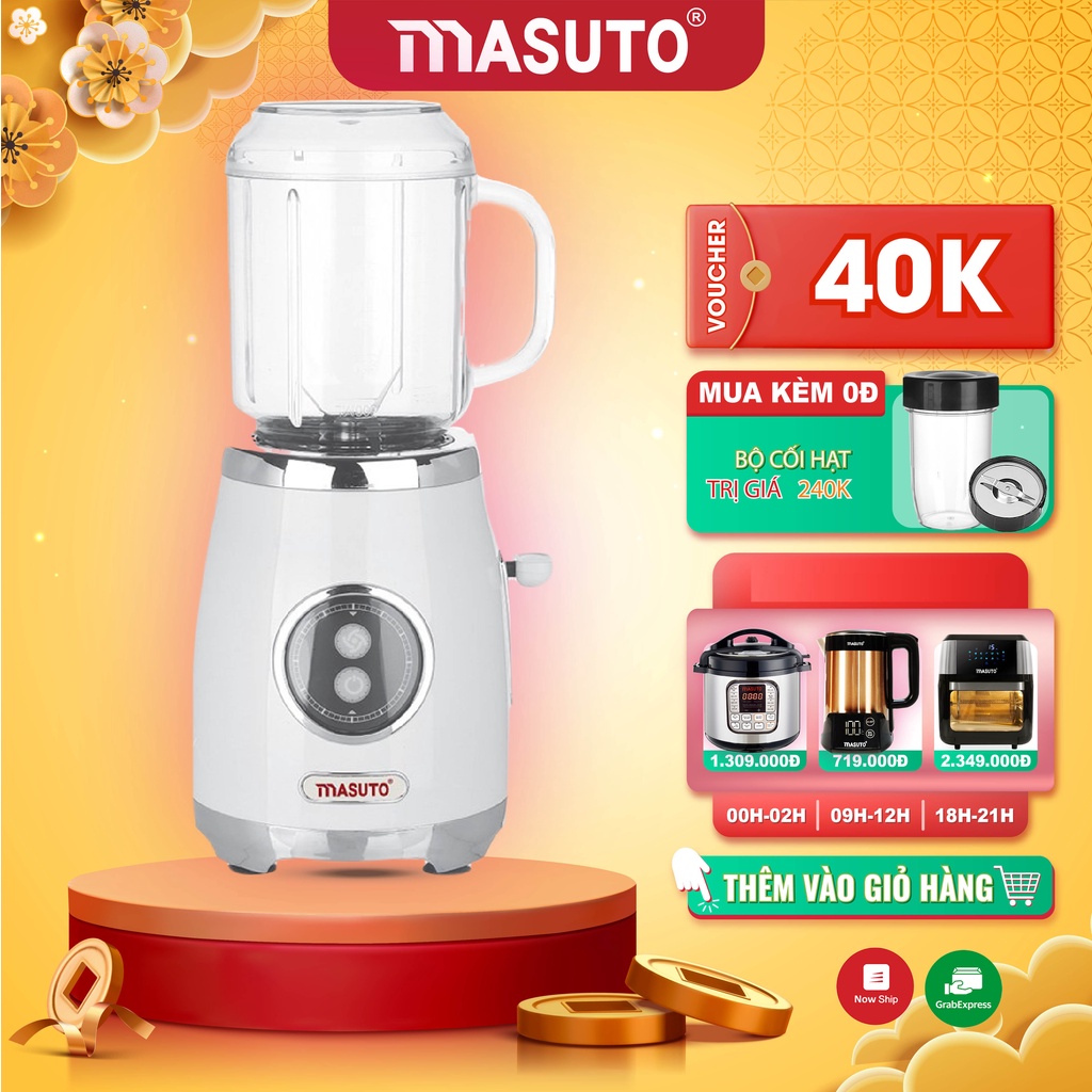 [Mã ELHA22 giảm 5% đơn 300K] Máy xay hạt chuyên dụng Masuto Blender xay sinh tố, xay hạt siêu nhanh nhuyễn mịn chỉ 5s