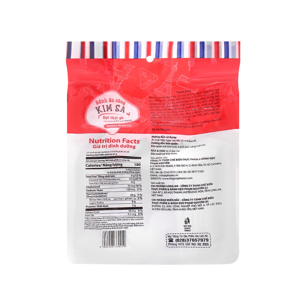 [DATE SIÊU MỚI] CHÍNH HÃNG Combo 3 Túi bánh ăn sáng sợi thịt gà kim sa - Otto 101.5g