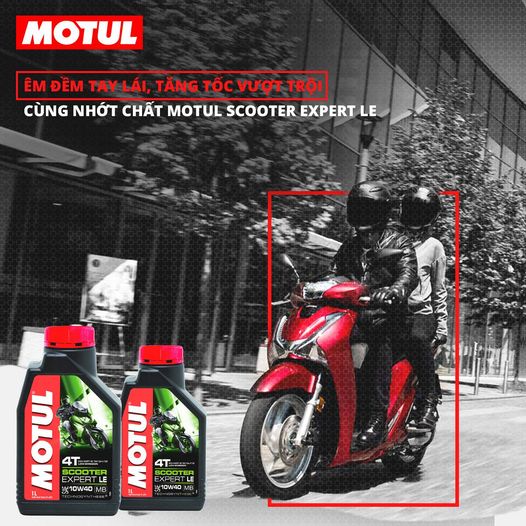 Dầu Nhớt Motul Scooter Expert LE 10W40 cho xe máy xe tay ga