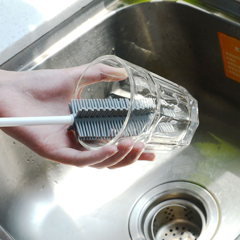Cọ Silicon Vệ Sinh Ly Cốc Cán Dài Tiện Dụng