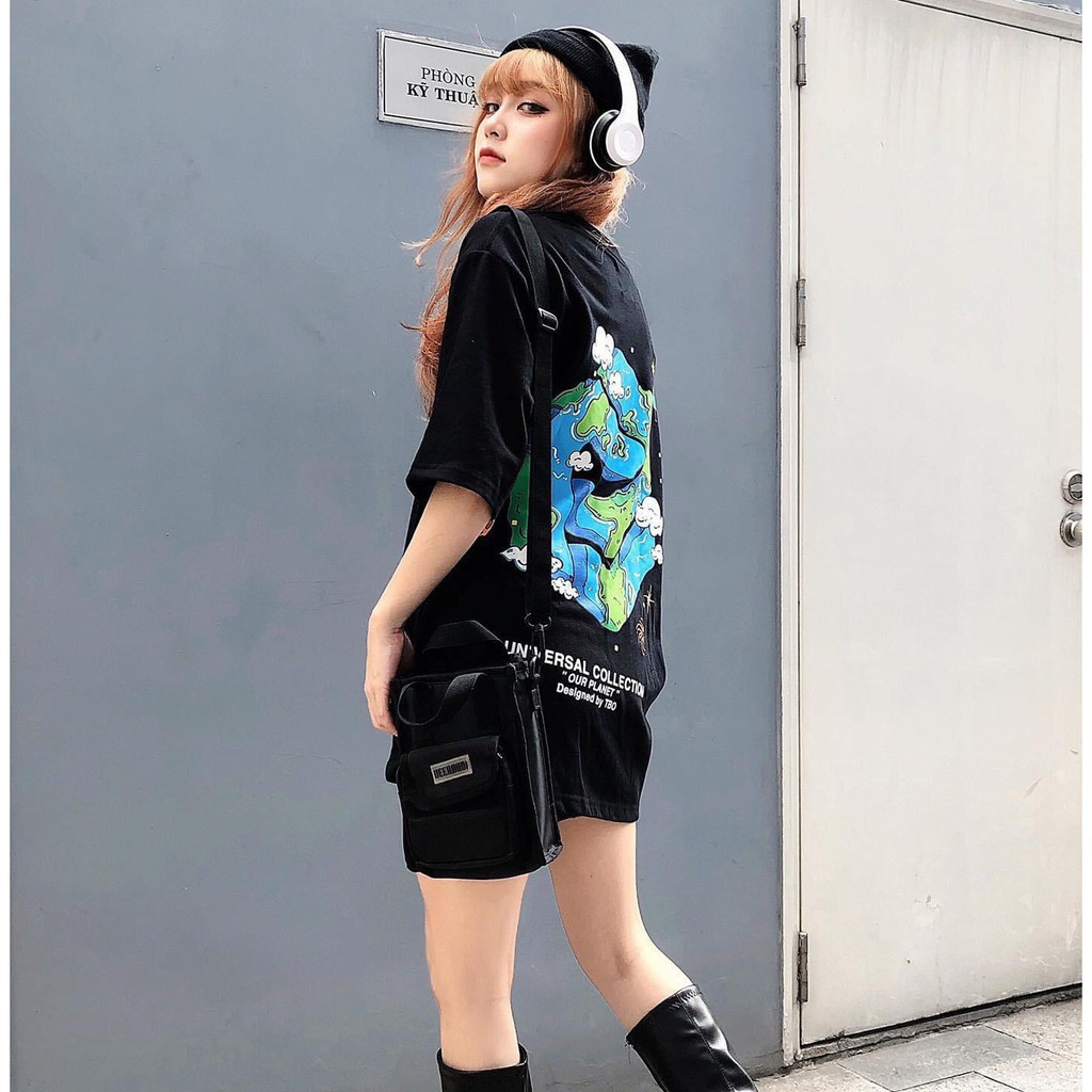 Áo thun form rộng TBO tay lỡ, áo phông oversize unisex Choose Us - CA007