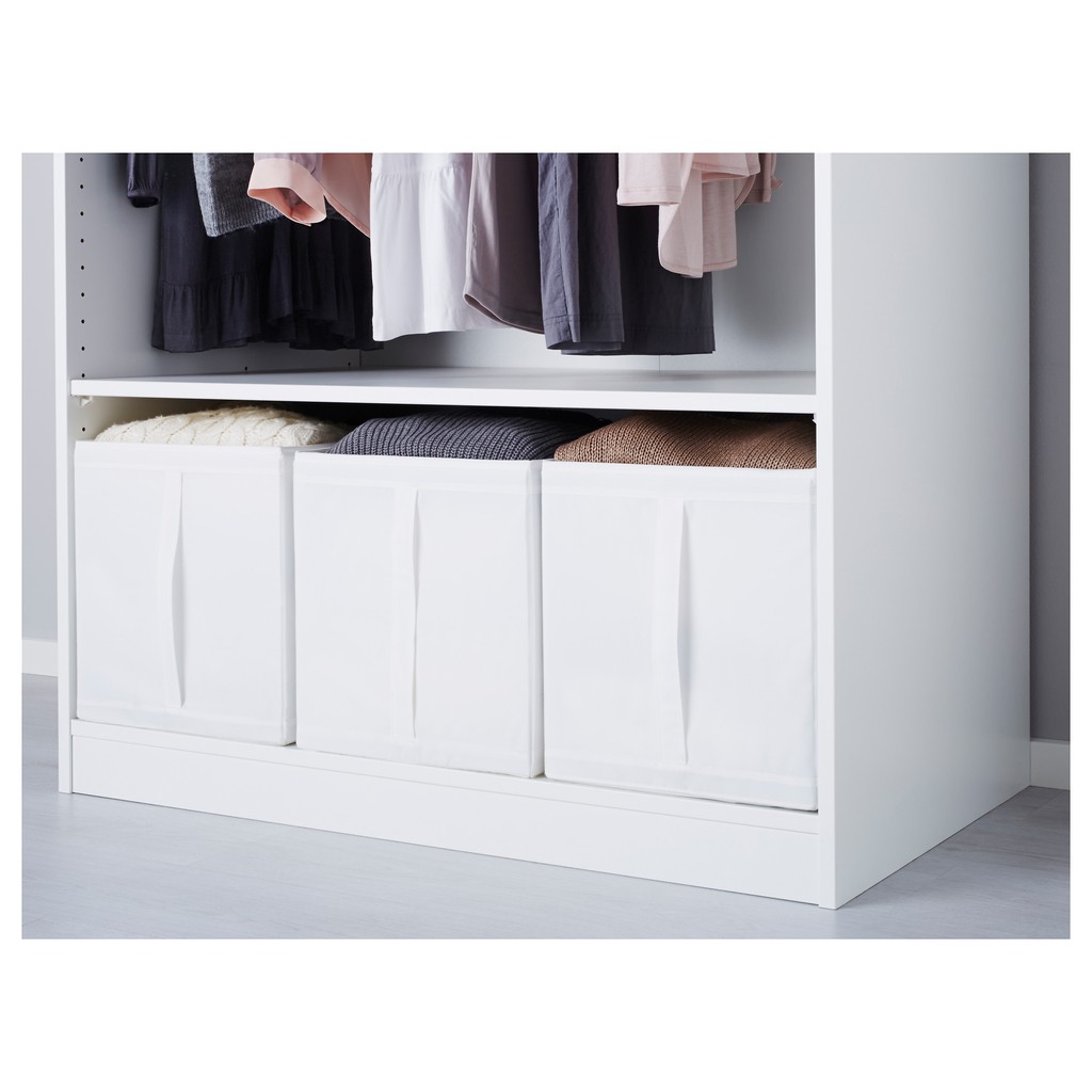 Bộ 3 hộp vải đựng đồ IKEA SKUBB - Trắng