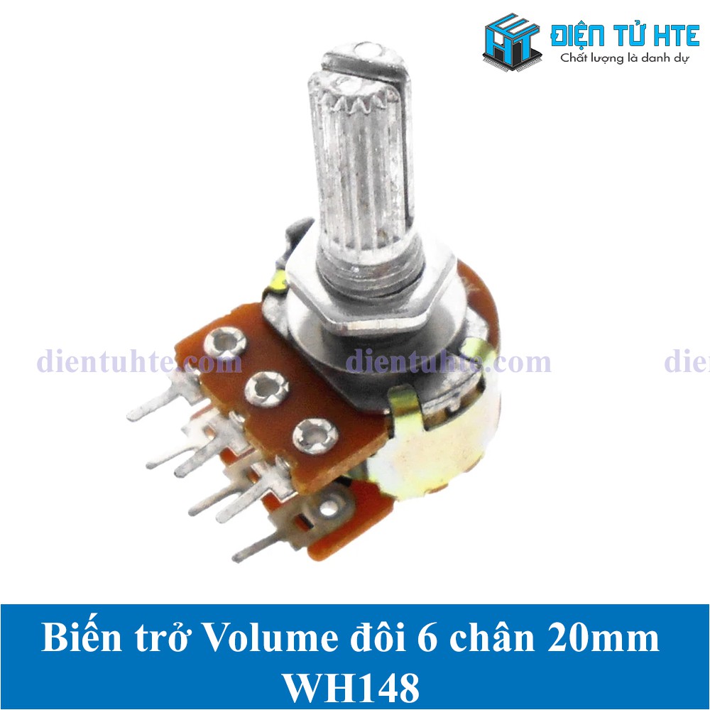 Biến trở volume đôi WH148 6 chân dài 20mm [HTE Quy Nhơn CN2]