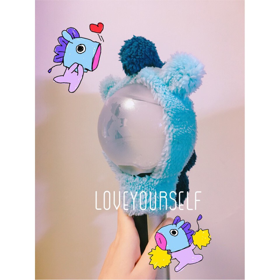 Trang trí bọc lightstick bts chibi áo bomb áo bọc lightstick vỏ bao gậy cổ vũ ánh sáng nhóm nhạc