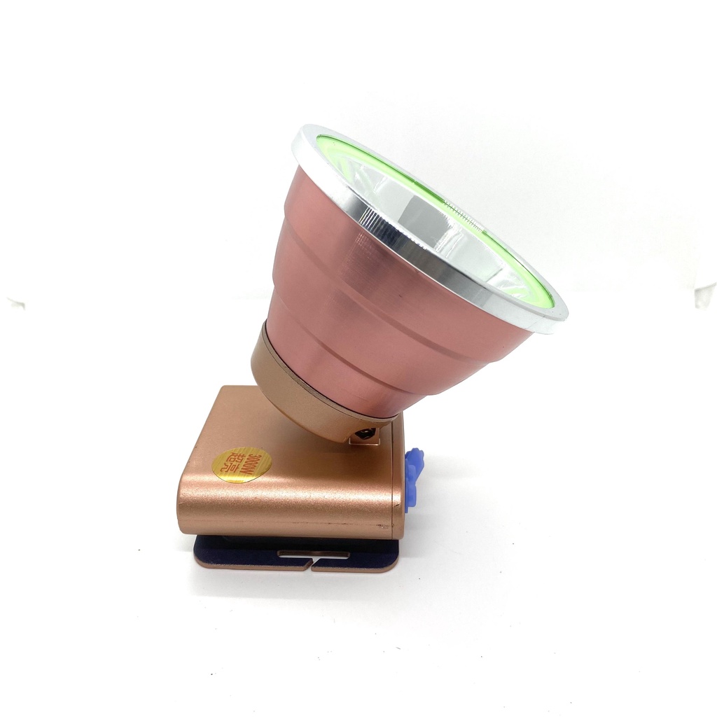 Đèn pin đội đầu siêu sáng, đèn đeo đầu Mango 4 có 2 công tắc phản quang, báo pin chóa lớn 10cm