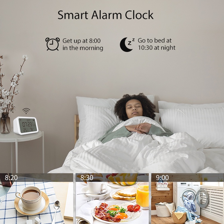 Nhiệt Kế Thông Minh Đo Nhiệt Độ Và Độ Ẩm Kết Nối Wifi Kèm Phụ Kiện Cho Alexa Google Wizard