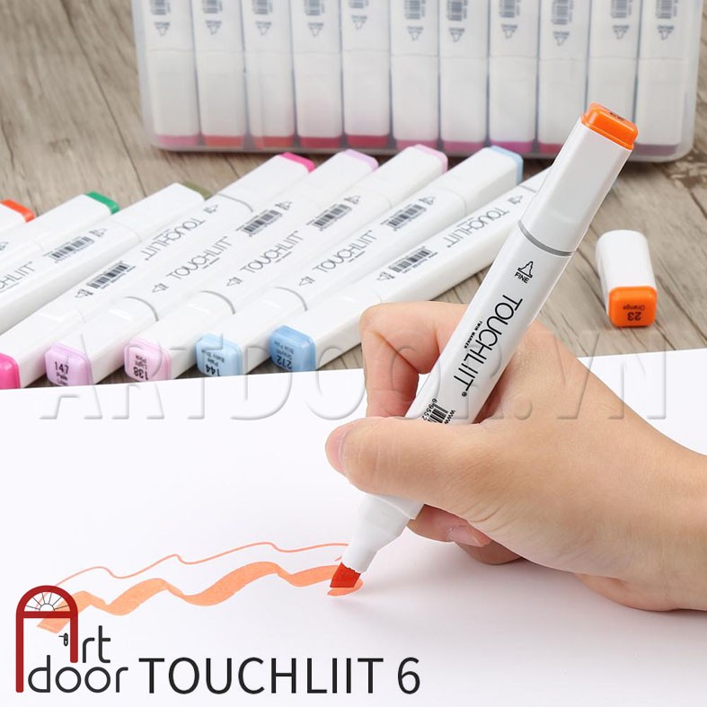 [ARTDOOR] Bộ bút marker TOUCHLIIT Full 204 màu (kèm túi vải)