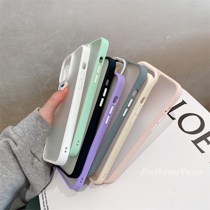 Ốp Điện Thoại TPU Màu Tương Phản Cho Iphone 13 12 11 X XS XR PRO MAX 7 8 Plus