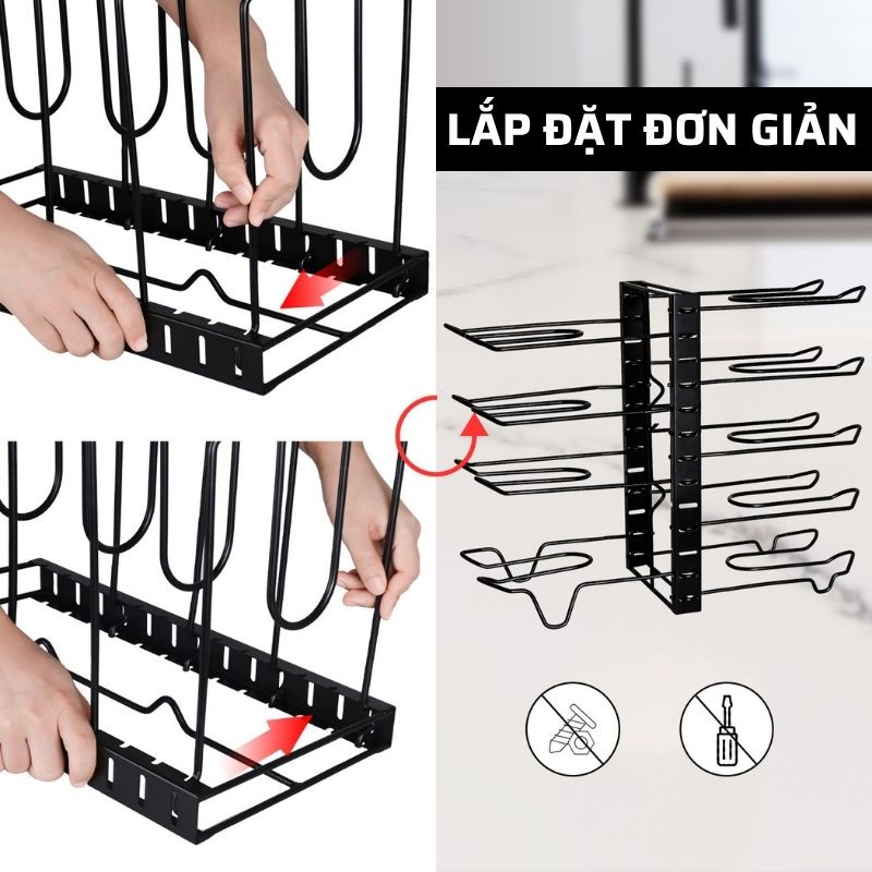 Kệ để xoong nồi đa năng Giá đựng đồ nhà bếp (kệ xương cá M10)