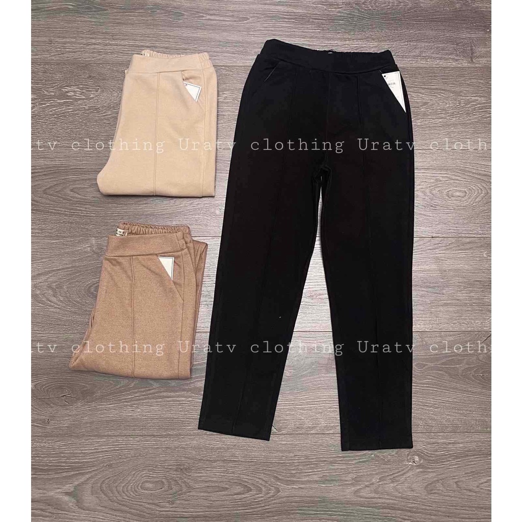 [FREESHIP - ẢNH CHÍNH CHỦ] Quần BAGGY DẠ lưng thun 195