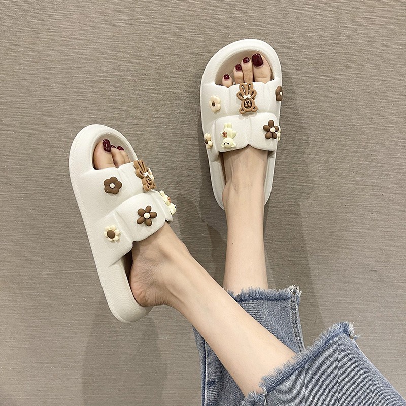 Dép Lê Nữ Quai Ngang ?Thời Trang? Siêu Cute Tặng Kèm Stiker Gấu Hot Hit Msp2607