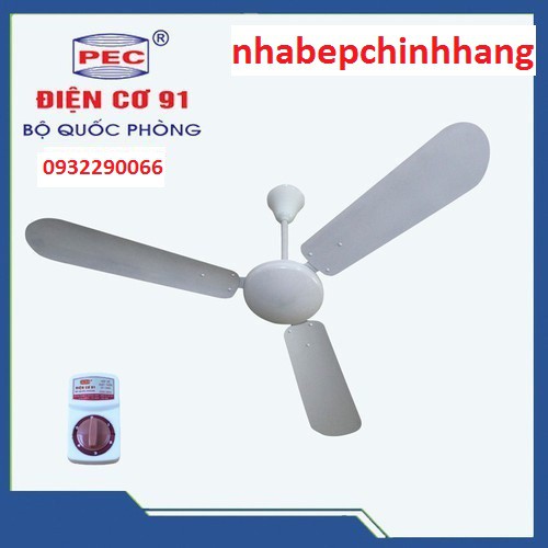 Quạt trần 3 cánh sắt Điện Cơ 91 QT1400 ( Sải cánh 1400mm, sử dụng hộp số 5 cấp)