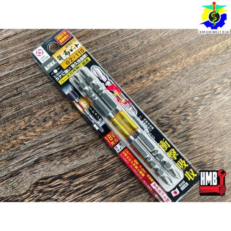 🇯🇵Made in Japan🇯🇵 Mũi vít Nhật Bản thắt eo 2 đầu Ph2 có từ tính Anex ARTM-2150, ARTM-2110, ARTM-2065