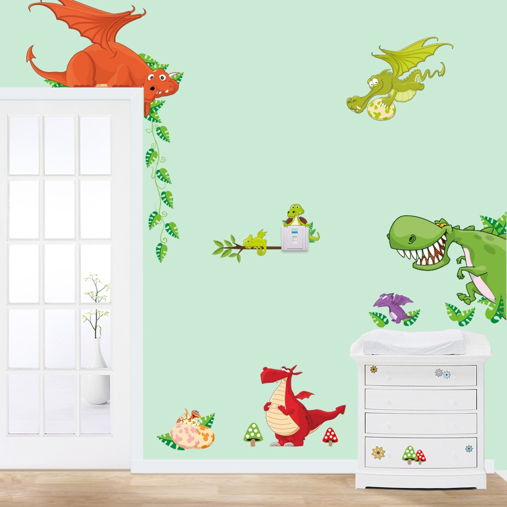 🌿🌿 Decal dán tường, tranh dán tường động vật đáng yêu cho bé, tranh trang trí decor phòng nhiều mẫu lựa chọn - Mẫu 2