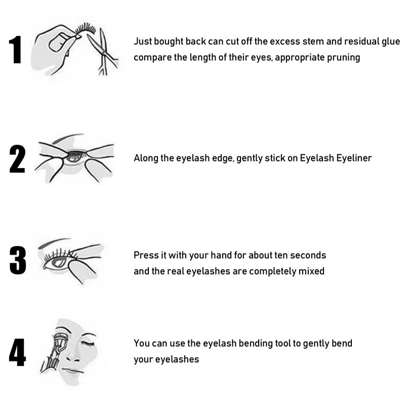 Set 4 Cặp Miếng Dán Kẻ Mắt Dễ Tẩy Trang Tiện Dụng Cho Halloween