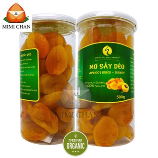 Mơ Khô Sấy Dẻo Thổ Nhĩ Kỳ Hũ 500gr Bảo Vệ Mắt, Tốt Cho Tim Mạch