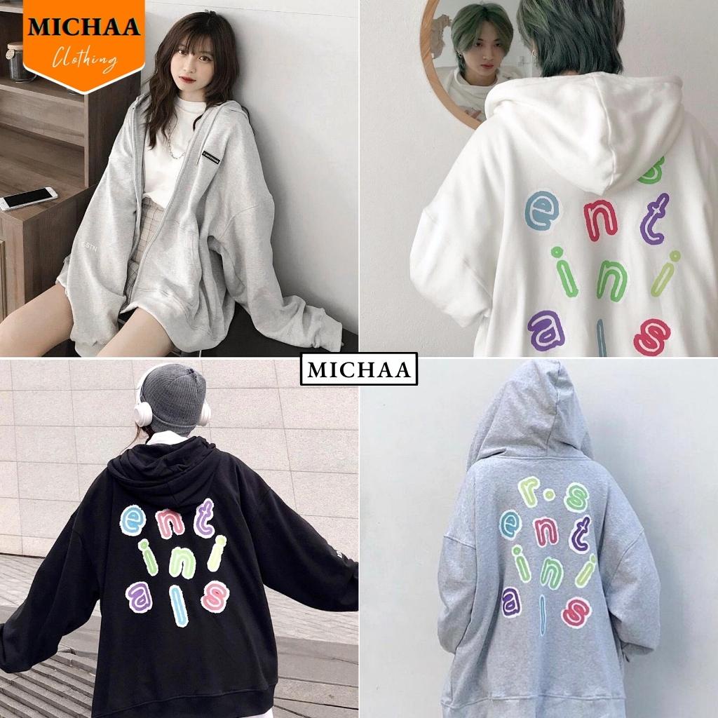 Áo Khoác Nỉ Hoodie SENTI HÌNH IN Nam Nữ Ulzzang Unisex Dây Kéo Form Rộng - MICHAA