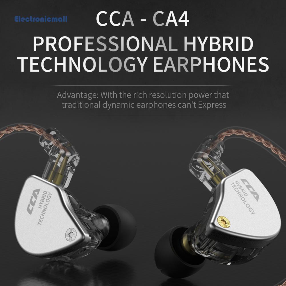 ElectronicMall01 CCA CA4 Hybrid Driver In Ear Headphones 3.5mm Wired Earbuds HiFi Earphones