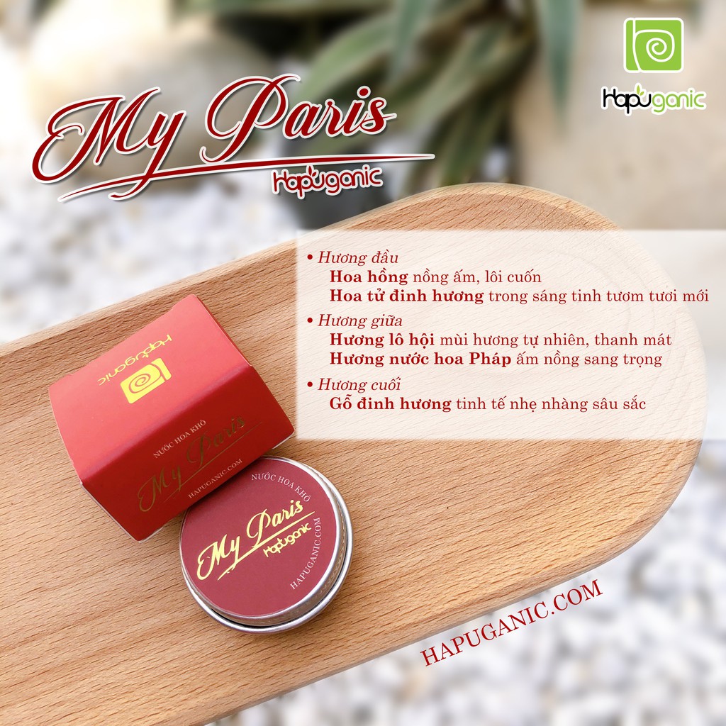 Nước Hoa Khô HaPuganic - Nước Hoa Sáp Bỏ Túi 3 Mùi Thơm Nhất | Thế Giới Skin Care