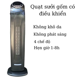 Quạt Sưởi Gốm Benny- Không  Phát Sáng - Điều Khiển Từ Xa-Hẹn Giờ- BHT2200- Hàng Chính Hãng