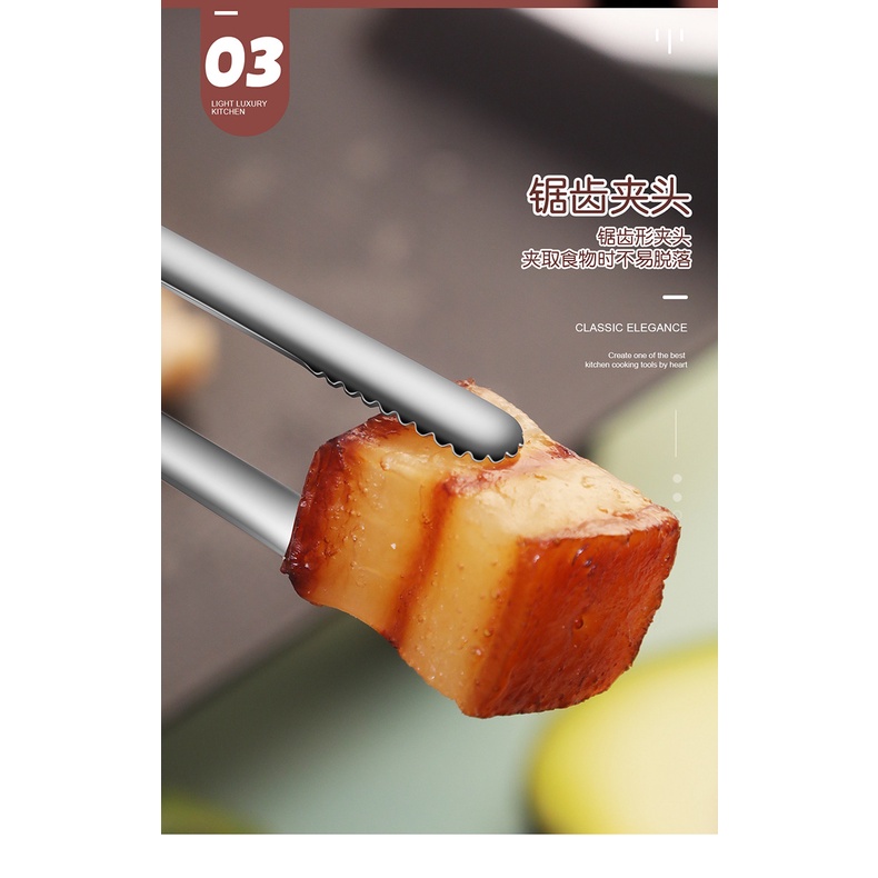Kẹp Gắp Thức Ăn Bằng Thép Không Gỉ 304