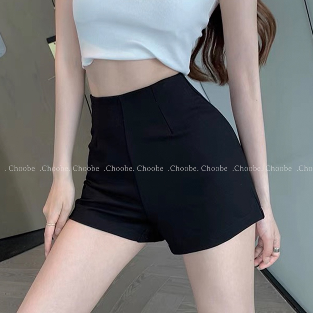 Quần short nữ Choobe cạp cao chất vải cao cấp co giãn tốt khóa sau tôn dáng phong cách trẻ trung cá tính QS09 | BigBuy360 - bigbuy360.vn