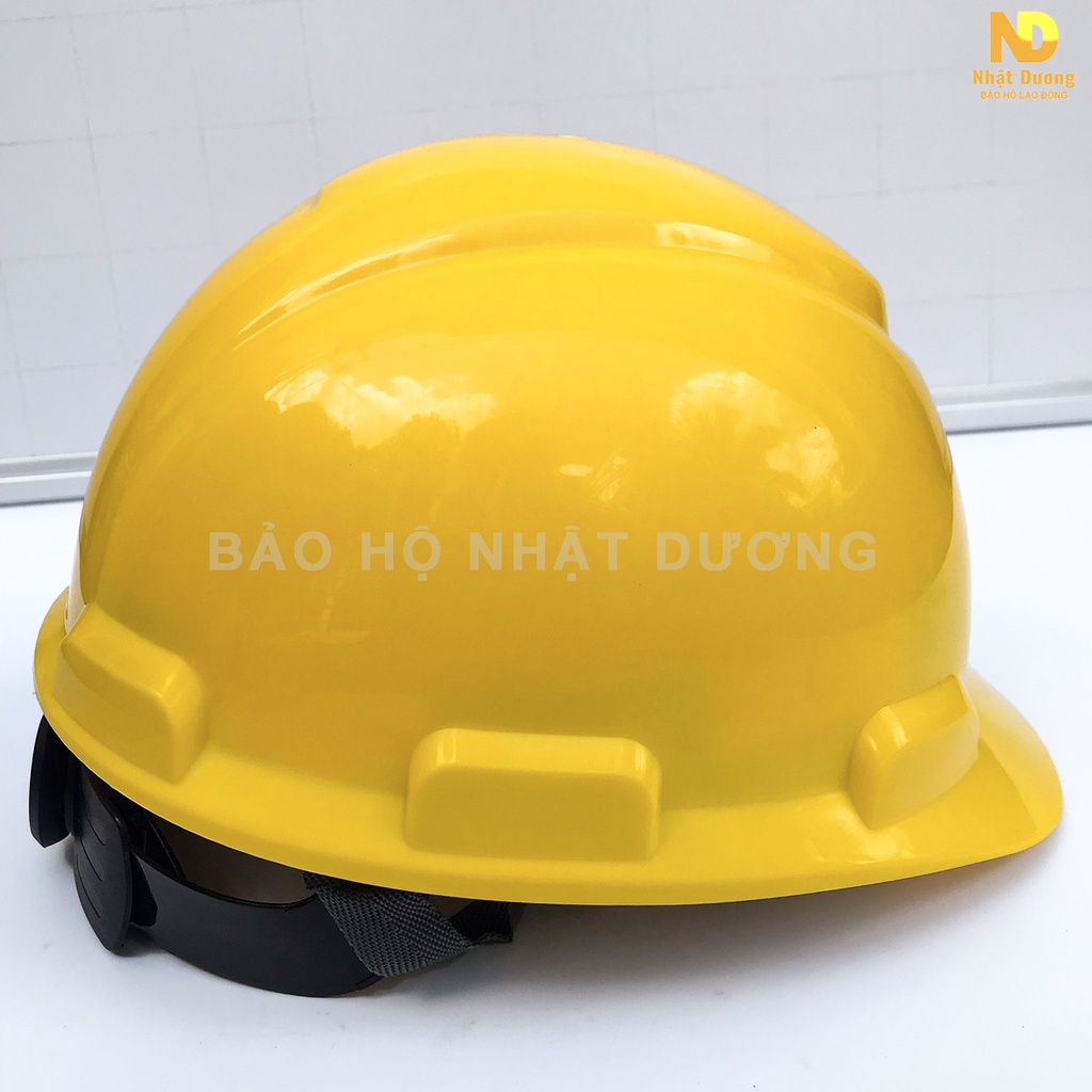 Mũ bảo hộ lao động Nhật Dương khóa vặn lót xốp màu vàng N08, Nón bảo hộ lao động chống nóng bảo vệ đầu