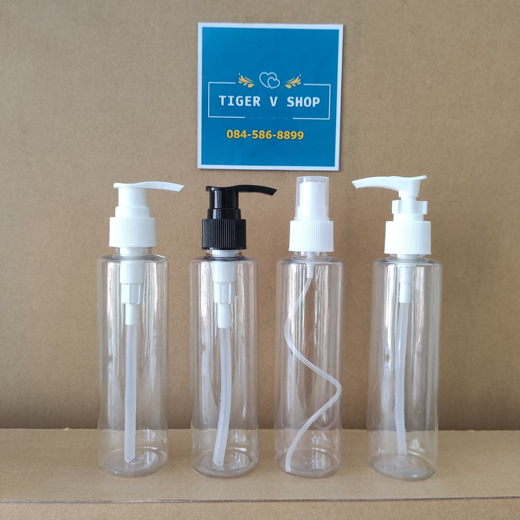 Chai pet nhựa 150ml, 250ml vai vuông vòi nhấn, vòi phun sương